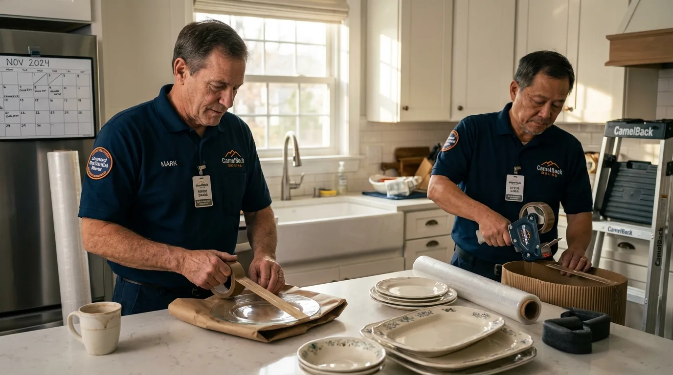 Professional crew packing kitchen dishware in Page, AZ